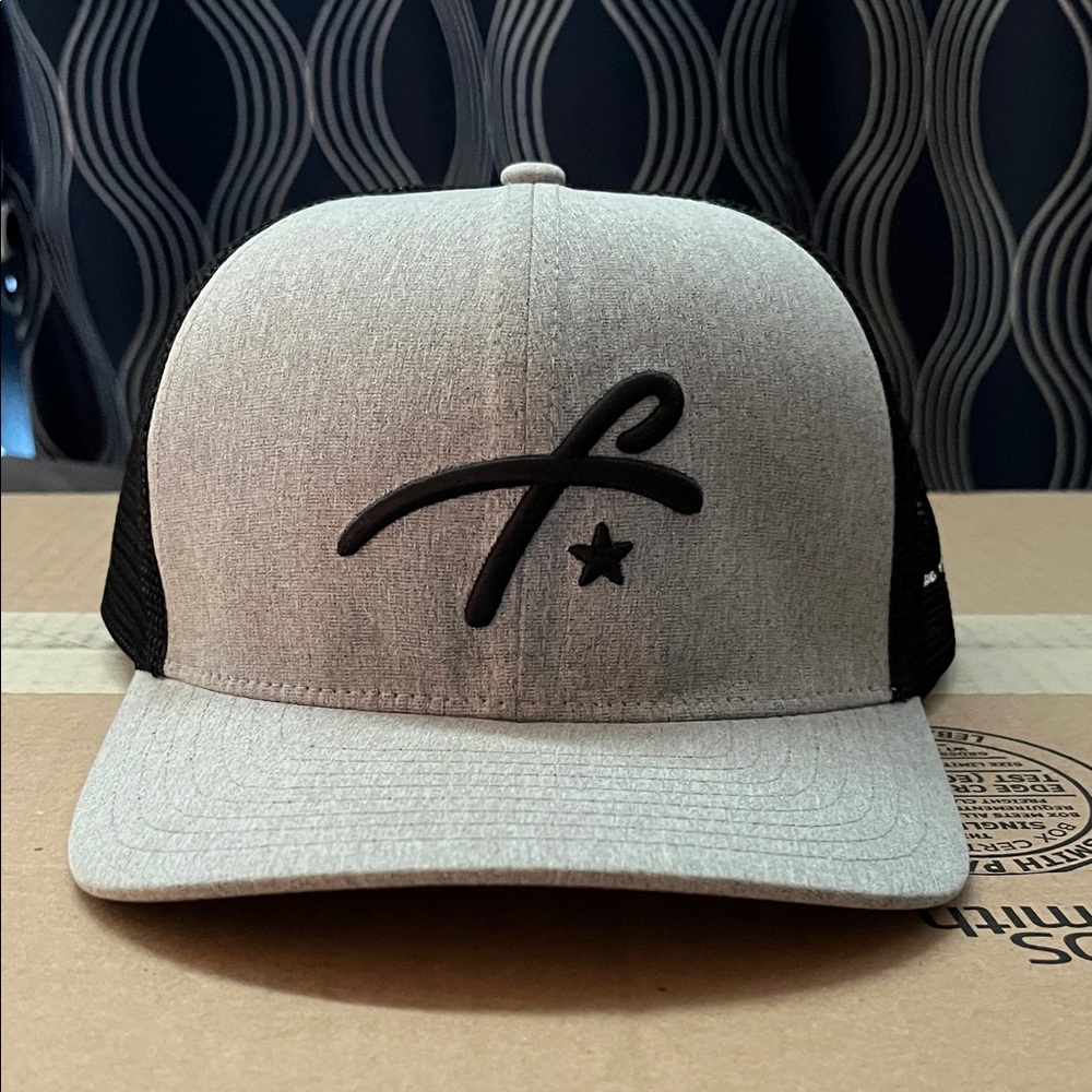 Gray and Black Men's Hat